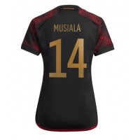 Camisa de time de futebol Alemanha Jamal Musiala #14 Replicas 2º Equipamento Feminina Mundo 2022 Manga Curta